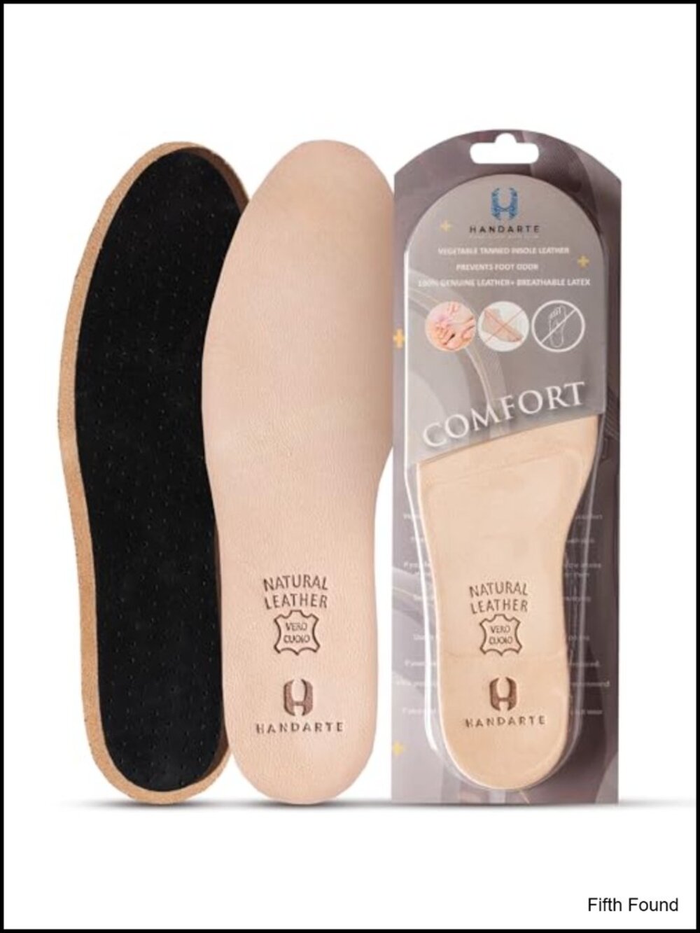 Leather Sockless Shoe Insoles Thin Dress Shoe Inserts for Men 100% Natural